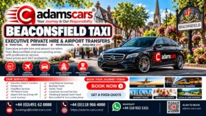 Beaconsfield taxi service in Buckinghamshire by Adam Cars Taxi Company.