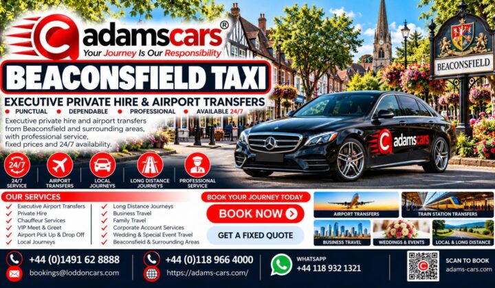 Beaconsfield taxi service in Buckinghamshire by Adam Cars Taxi Company.