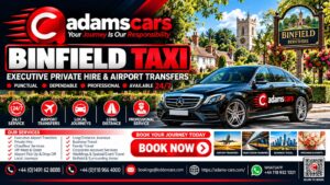 Binfield taxi service in Berkshire by Adam Cars Taxi Company.