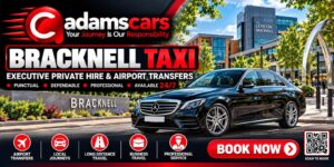 Bracknell taxi service for local journeys and transfers by Adam Cars Taxi Company.