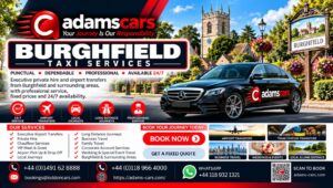 Burghfield taxi service by Adam Cars Taxi Company for local journeys and travel to Reading and nearby Berkshire destinations.