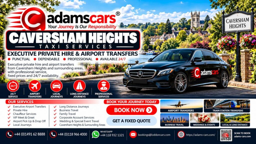 Caversham Heights taxi service for local journeys and pre-booked travel
