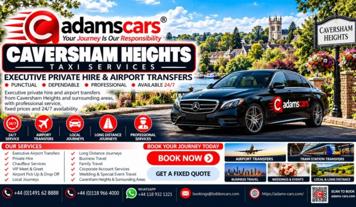 Caversham Heights taxi service for local journeys and pre-booked travel