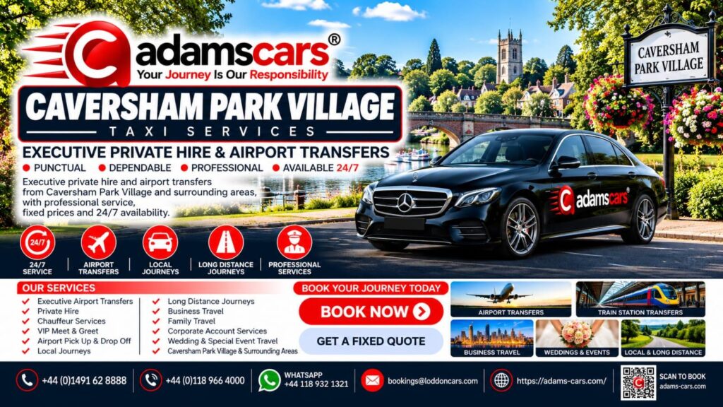 Caversham Park Village taxi service for local journeys and pre-booked travel