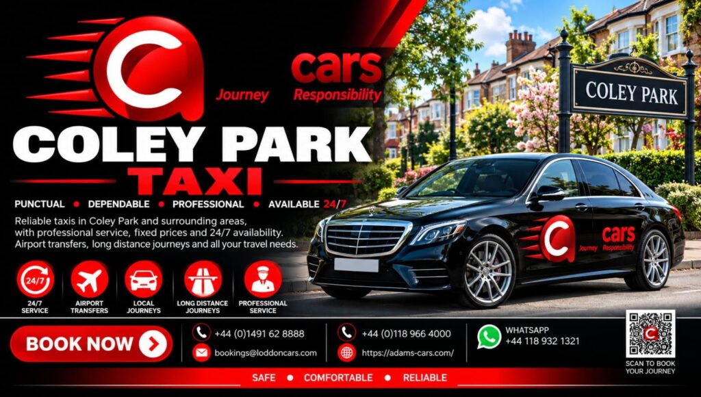 Coley Park taxi service in Reading by Adam Cars Taxi Company.