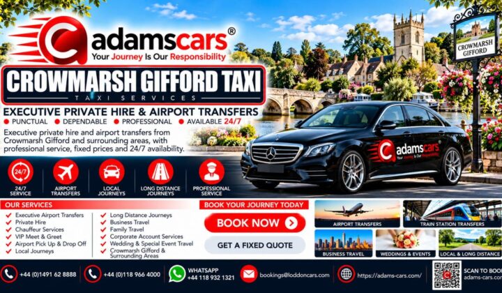 Crowmarsh Gifford taxi service by Adam Cars Taxi Company in South Oxfordshire.