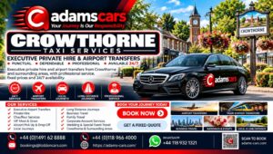 Crowthorne taxi service by Adam Cars Taxi Company for local journeys and travel across Berkshire.