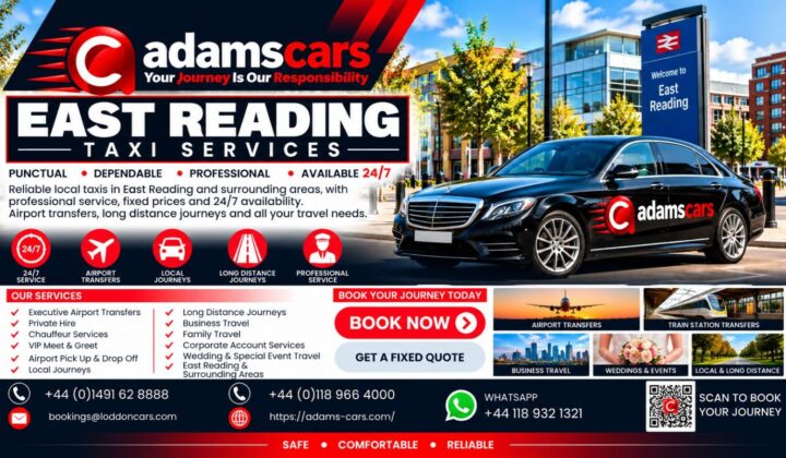 East Reading taxi service by Adam Cars Taxi Company.
