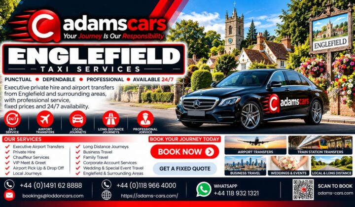 Englefield taxi service by Adam Cars Taxi Company for local journeys and travel to Reading and nearby Berkshire destinations.