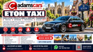 Eton taxi service in Berkshire by Adam Cars Taxi Company.