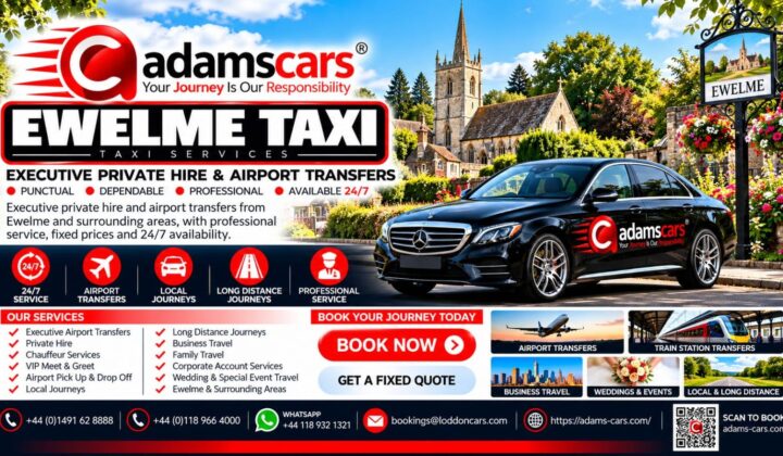 Ewelme taxi service by Adam Cars Taxi Company in South Oxfordshire.