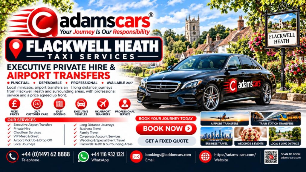 Flackwell Heath taxi service in Buckinghamshire by Adam Cars Taxi Company.