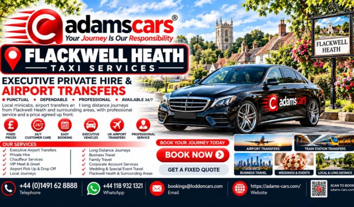 Flackwell Heath taxi service in Buckinghamshire by Adam Cars Taxi Company.
