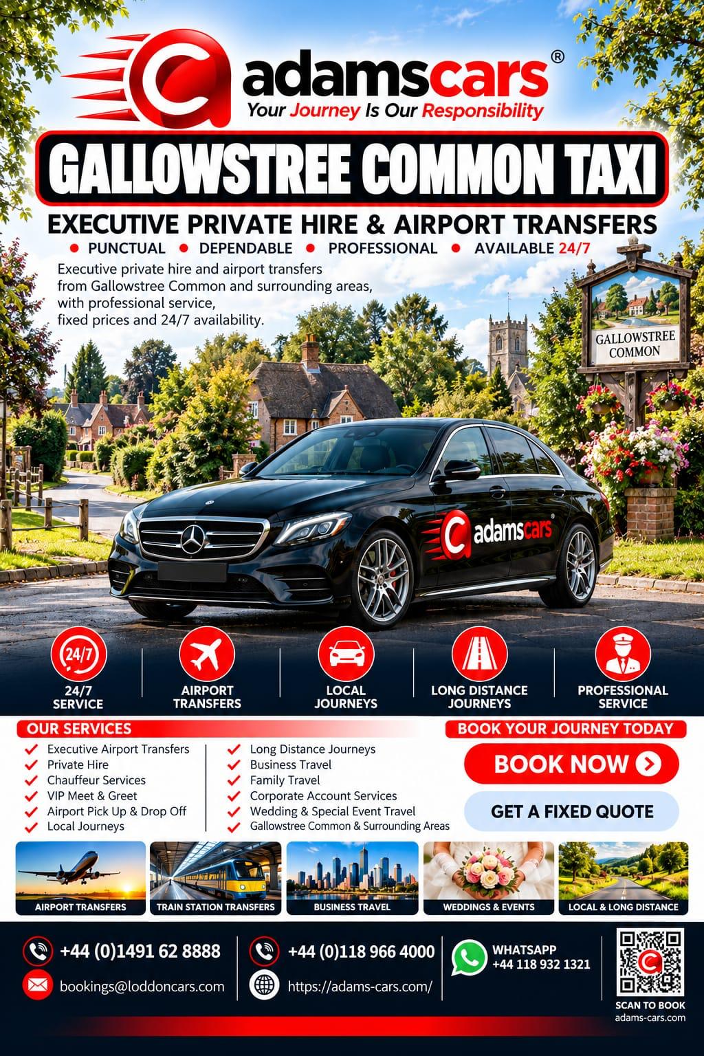 Gallowstree Common taxi service in Oxfordshire