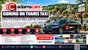 Goring-on-Thames taxi service from Adam Cars Taxi Company in the Thames Valley.