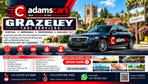 Grazeley taxi service by Adam Cars Taxi Company for local journeys and travel to Reading and nearby Berkshire towns.