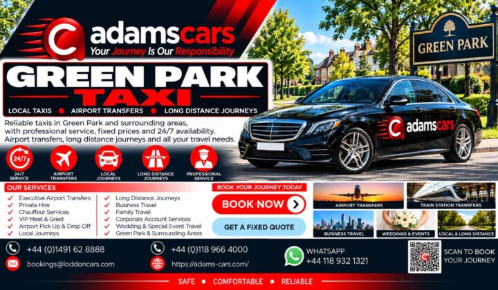 Green Park taxi service in Reading by Adam Cars Taxi Company.