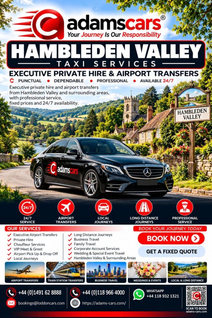 Hambleden Valley taxi service through the Buckinghamshire countryside