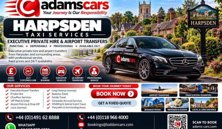 Harpsden taxi service in the Oxfordshire countryside