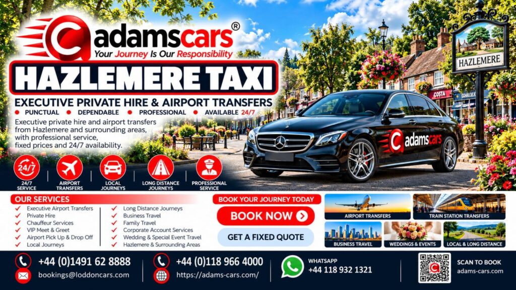 Hazlemere taxi service in Buckinghamshire by Adam Cars Taxi Company.