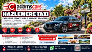 Hazlemere taxi service in Buckinghamshire by Adam Cars Taxi Company.