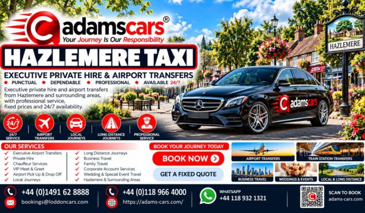 Hazlemere taxi service in Buckinghamshire by Adam Cars Taxi Company.