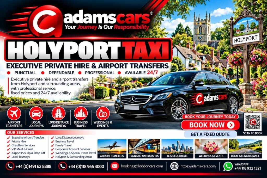 Holyport taxi service in Berkshire by Adam Cars Taxi Company.