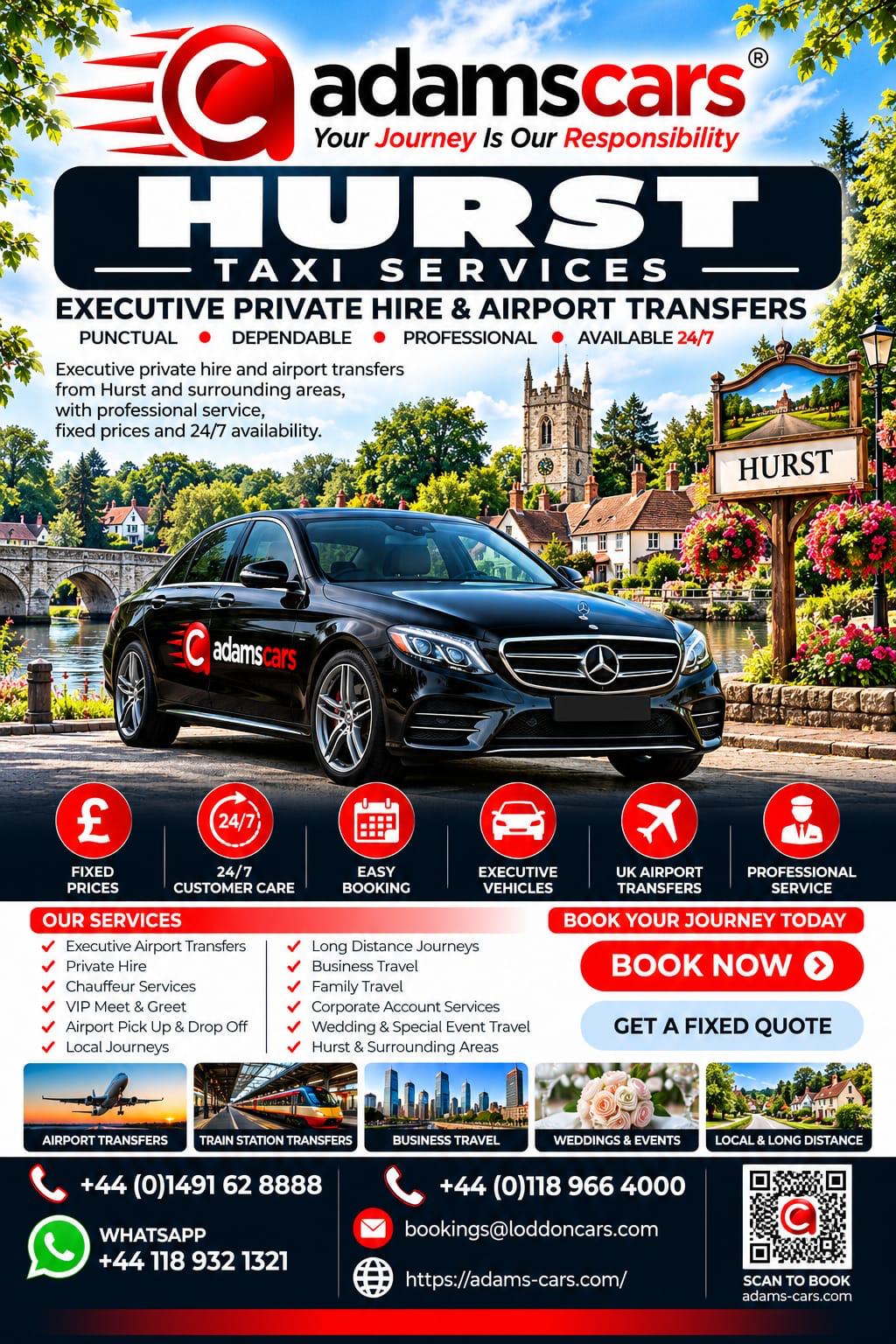 Hurst taxi service in Berkshire