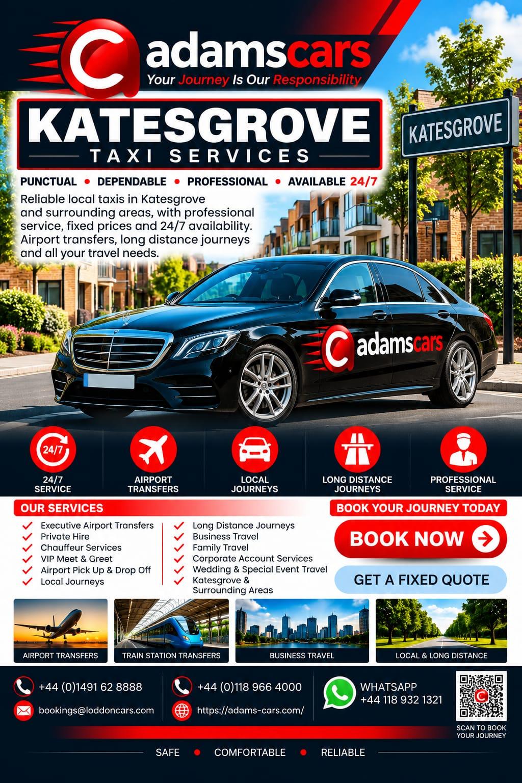 Katesgrove taxi service in Reading by Adam Cars Taxi Company.
