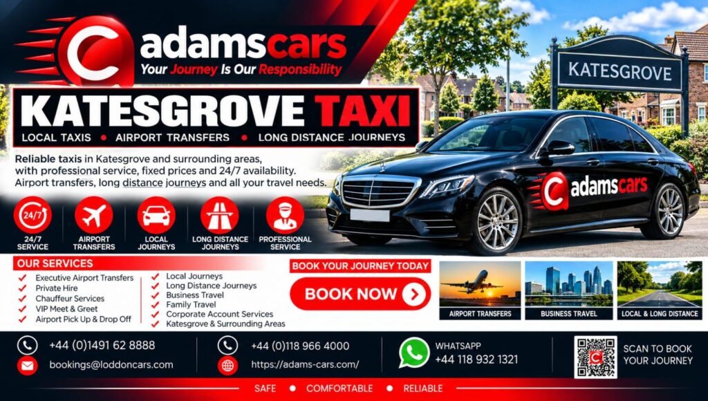 Katesgrove taxi service in Reading by Adam Cars Taxi Company.