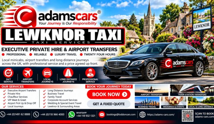 Lewknor taxi service for local and longer journeys with Adam Cars Taxi Company.