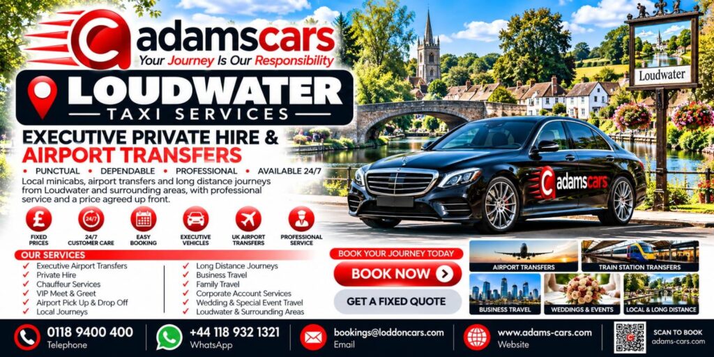 Loudwater taxi service in Buckinghamshire by Adam Cars Taxi Company.