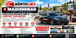 Maidenhead taxi service by Adam Cars Taxi Company in Berkshire.