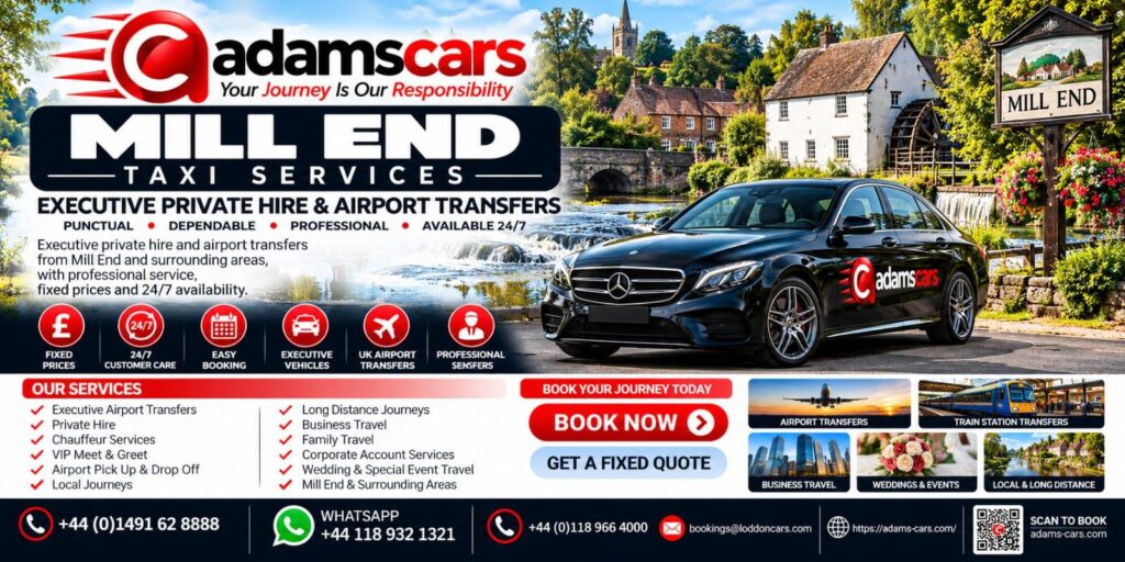 Mill End taxi service near Henley-on-Thames