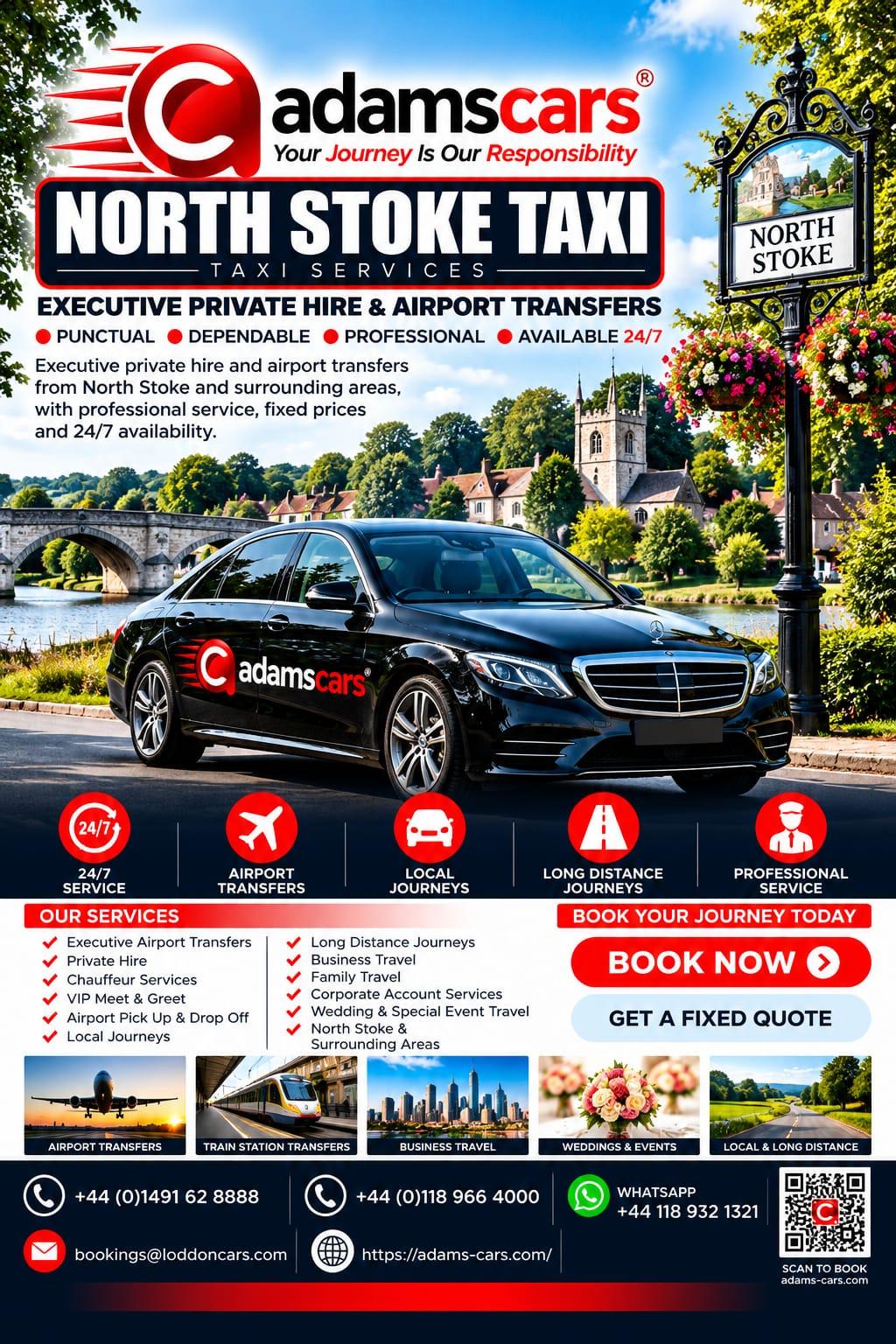 North Stoke taxi service by Adam Cars Taxi Company in South Oxfordshire.