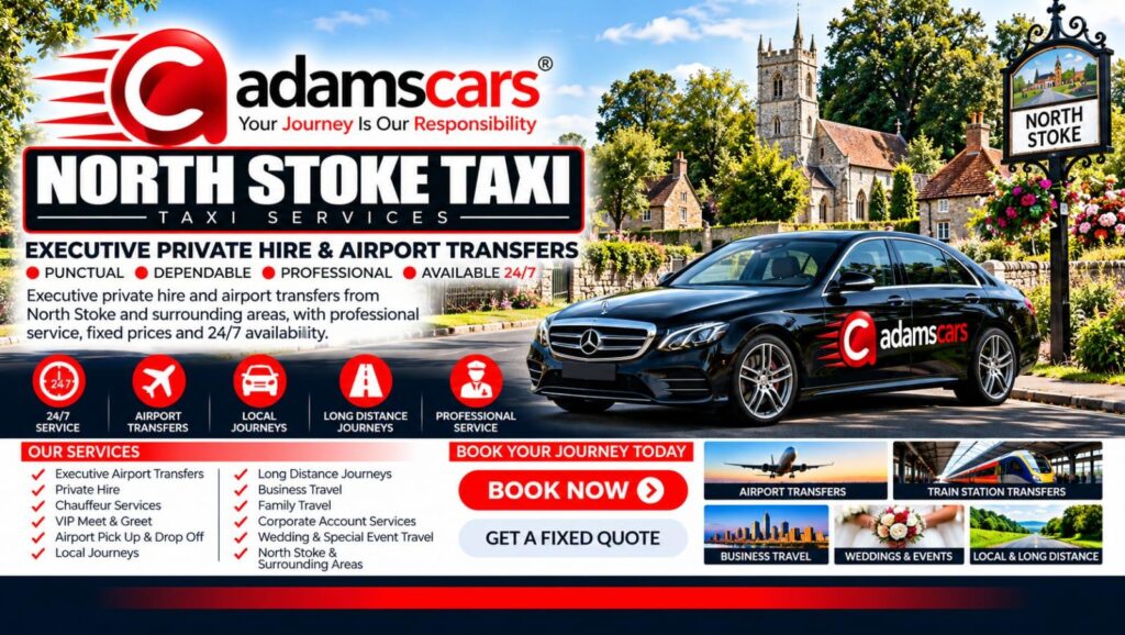 North Stoke taxi service by Adam Cars Taxi Company in South Oxfordshire.