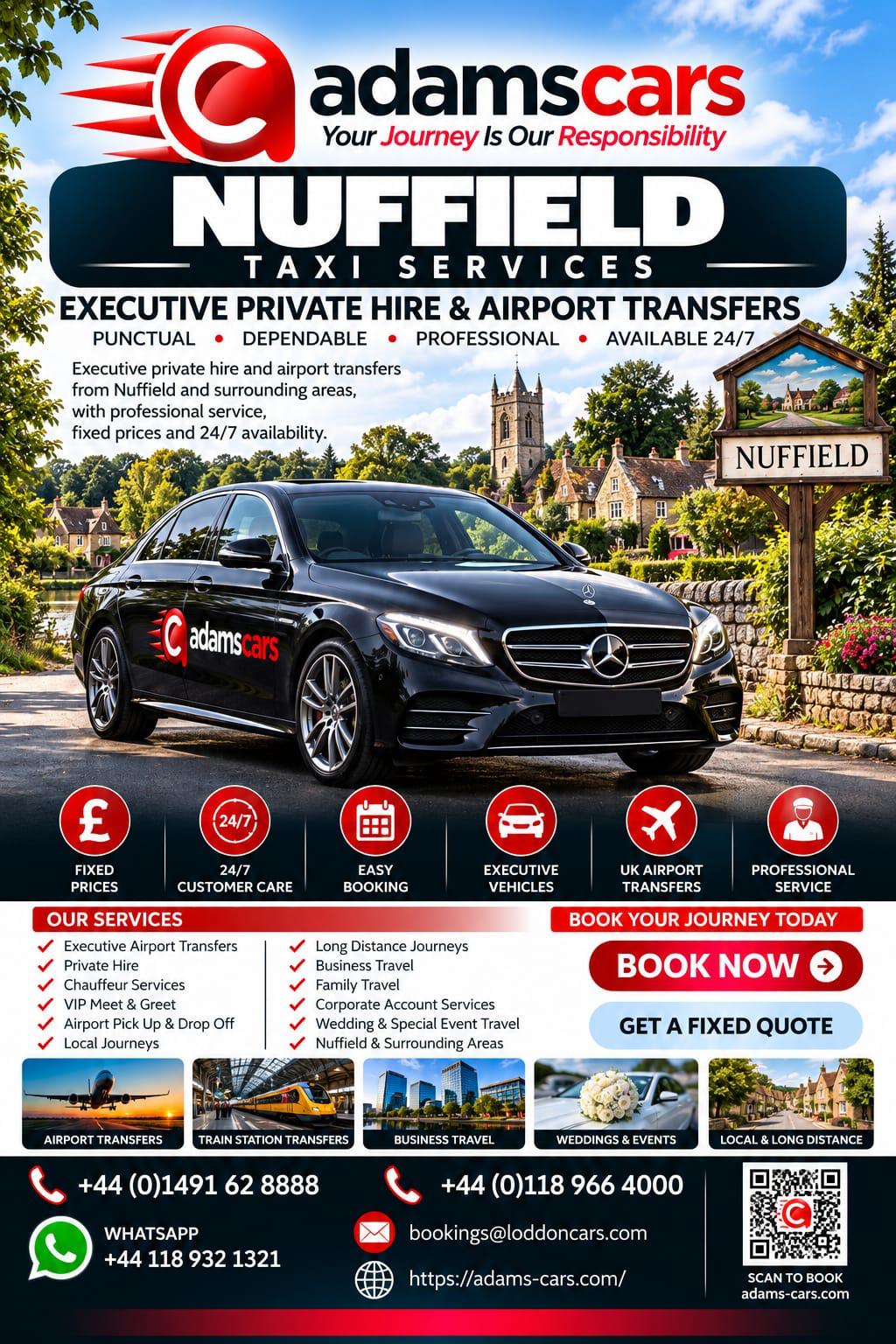 Nuffield taxi service in Oxfordshire