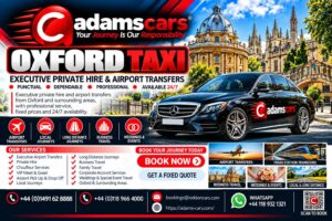 Oxford taxi service for journeys between Reading and Oxford by Adam Cars Taxi Company.