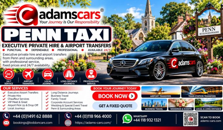 Penn taxi service in Buckinghamshire by Adam Cars Taxi Company.