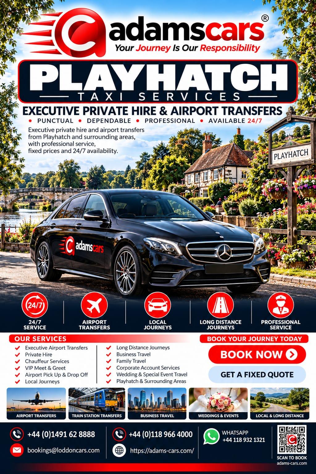 Playhatch taxi service in South Oxfordshire