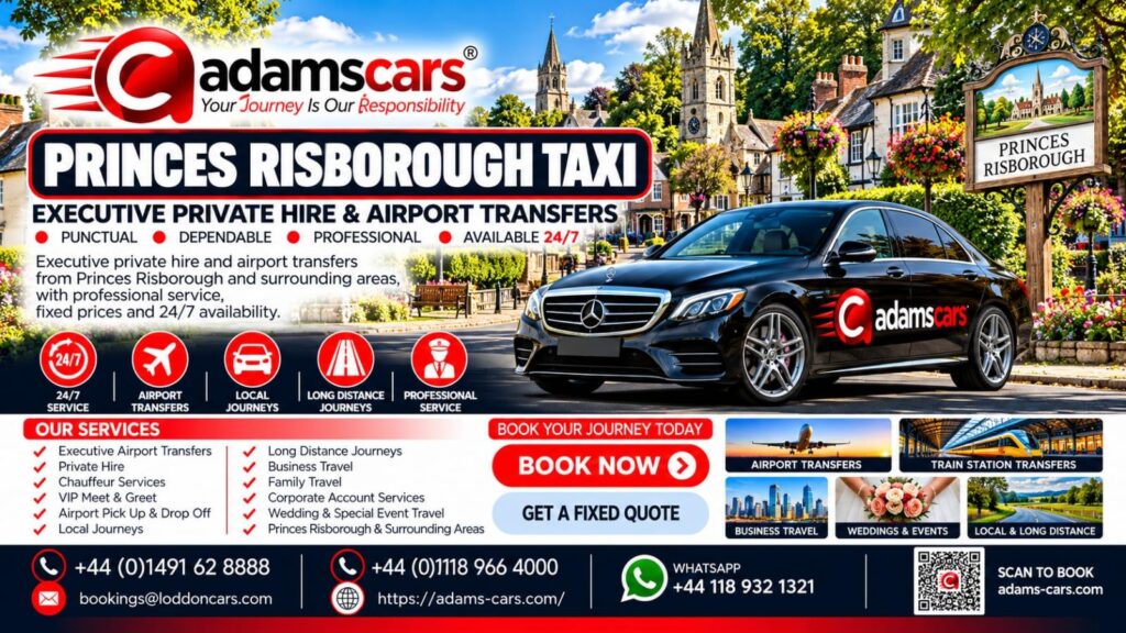 Princes Risborough taxi service in Buckinghamshire by Adam Cars Taxi Company.