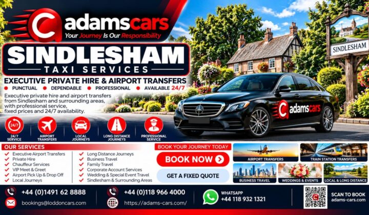 Sindlesham taxi service by Adam Cars Taxi Company for local journeys and travel around Berkshire.