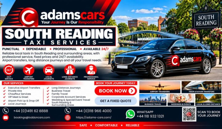 South Reading taxi service by Adam Cars Taxi Company.