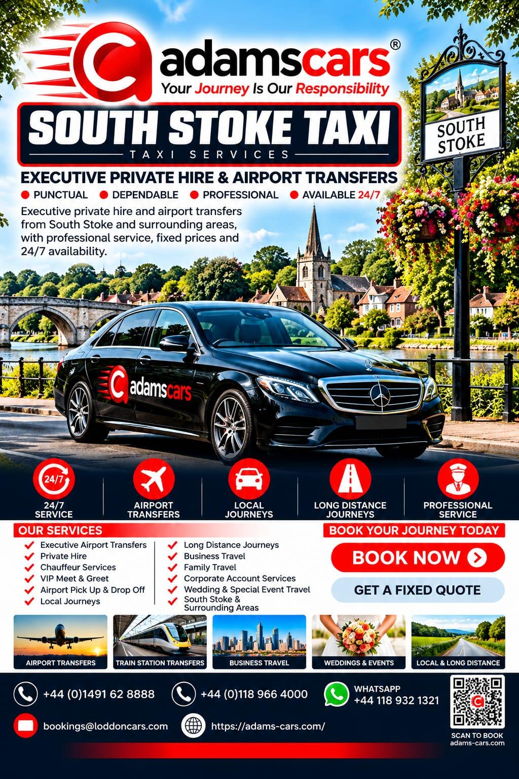 South Stoke taxi service by Adam Cars Taxi Company in South Oxfordshire.
