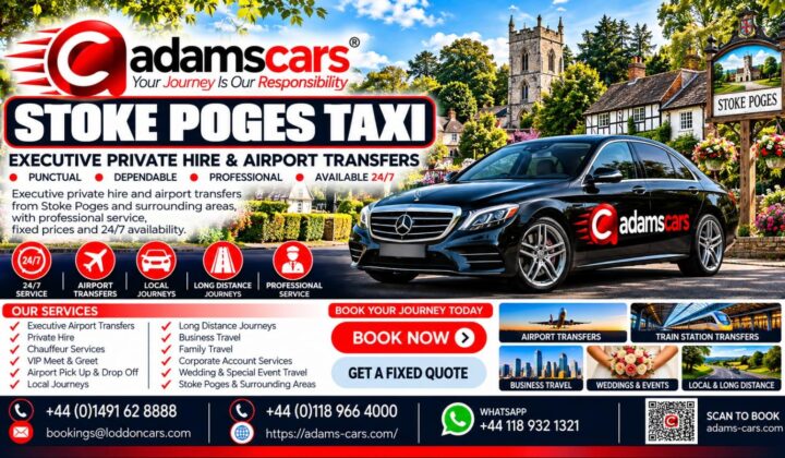 Stoke Poges taxi service in Buckinghamshire by Adam Cars Taxi Company.