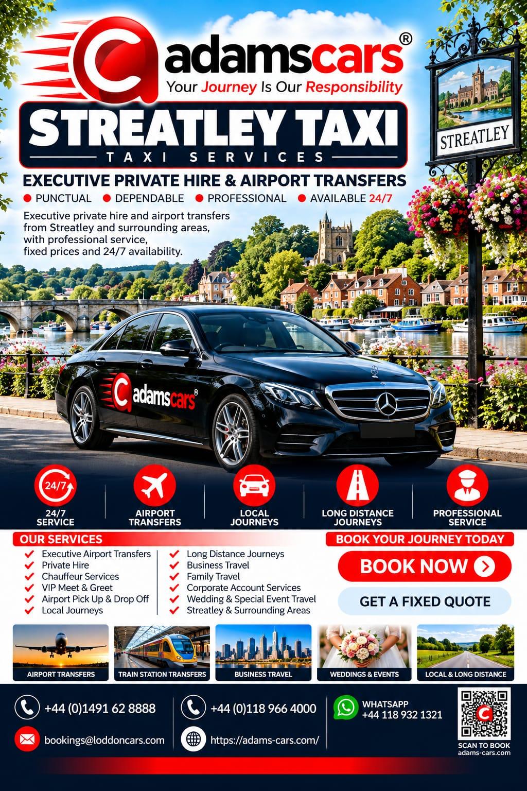 Streatley taxi service by Adam Cars Taxi Company near the River Thames in Berkshire.
