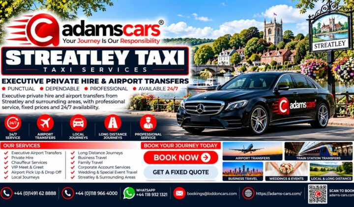 Streatley taxi service by Adam Cars Taxi Company near the River Thames in Berkshire.