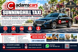 Sunninghill taxi service in Berkshire by Adam Cars Taxi Company.