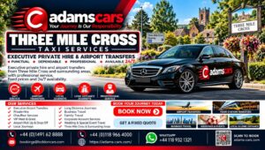 Three Mile Cross taxi service by Adam Cars Taxi Company for local journeys and travel around Reading and Berkshire.