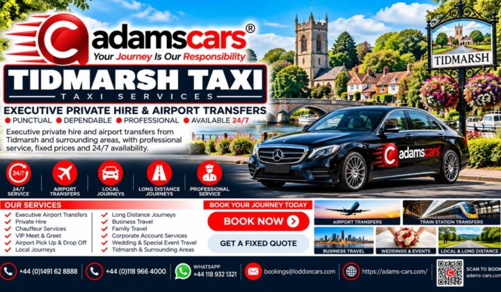 Tidmarsh taxi service by Adam Cars Taxi Company in Berkshire.